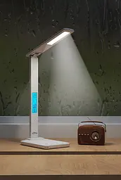 LED лампа настільна Media-Tech LEDITOU MT222, 4W 6500K, 15W QI з вбудованим WRL, біла (MT222)