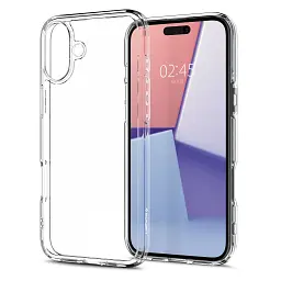 Чохол-накладка Spigen Ultra Hybrid для Apple iPhone 16 Crystal Clear (ACS08197) - мініатюра 3