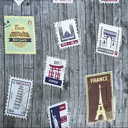 Самоклеюча 3D панель Sticker Wall Поштові марки 700х700х4мм