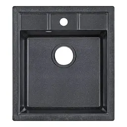 Кухонна мийка Lidz 460x515/200 BLA-03 (LIDZBLA03460515200), Чорний