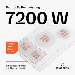 Гібридна індукційна варильна поверхня Klarstein Masterzone 77 (10045793) - мініатюра 3