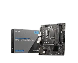 Материнська плата MSI H610M-G Pro DDR4 LGA 1700 (PRO H610M-G DDR4) Б/В - мініатюра 1