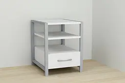 Тумба універсальна Ferrum-decor Вів'єн 1/1 50x41x40 сірий ДСП Білий 16мм (FRD-104151) - мініатюра 3