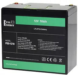 Акумуляторна батарея для ДБЖ Full Energy LiFePO4 12 V / 18 А*ч (FEG-1218)