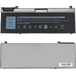 Батарея для ноутбука Dell 0H6K6V INNER (Precision: 7740 7330 7540) 7.6V 64Wh Чорний - мініатюра 2