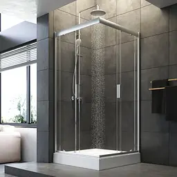 Душова кабіна AM.PM Gem Square Slide 90x90 см без піддону хром матовий W90UG-403-9090MT - мініатюра 3
