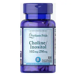 Холін бітартрат інозитол Choline Bitartate Inositol 102 мг / 250 мг 100 капсул