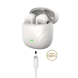 Бездротові навушники WUW-R178, BT5.3, TWS, 30mAh, 200mAh, 4h, white - мініатюра 2