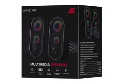 Акустична система 2E PCS234 RGB, 2.0, USB, Black - мініатюра 10