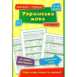 Довідник у таблицях. Українська мова. 1–4 класи - Ірина Таровита