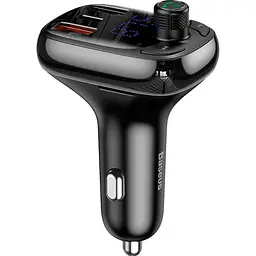 Автомобільний зарядний пристрій Baseus FM Launcher S-13 2USB + Type-C black (CCMT000101) - мініатюра 4