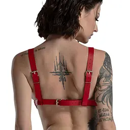 Ліф з натуральної шкіри Feral Feelings - Bikini Top Red - мініатюра 3