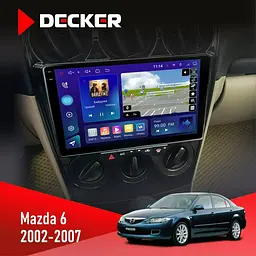 Штатна магнітола Mazda 6 2002-2007 Decker D9-009 4x64, DSP, 4G, 2k Decker (НФ-00008295)