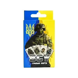 Карти гральні ЗСУ Strateg 30787 жовто-блакитна, українською мовою