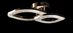 Люстра стельова LED Splendid Ray LT8005/1+1, 80W, золото/білий, сучасний стиль з димером - мініатюра 2