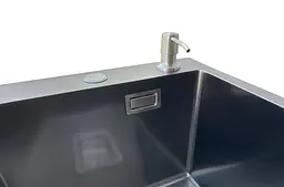 Кухонна мийка Romzha Arta Nova U-350 BL RO47789, Чорний - мініатюра 8