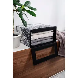 Органайзер Idea Home Anthracite Flowers NP-256 для білизни 40x32x20 см (NP-256 ткан. з/кр д/взуття Anthracite Flowers) - мініатюра 3