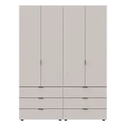 Розпашна Шафа для одягу Doros Гелар комплект Кашемір 2+2 ДСП 155х49.5х203.4 (80737637) - мініатюра 1