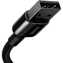 Кабель Baseus Tungsten Gold Fast Charging Cable USB to Lightning 2.4A 2m CALWJ-A01 Black - мініатюра 3
