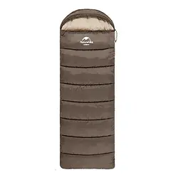 Спальний мішок з капюшоном Naturehike U250S NH20MSD07 (0°C) Лівий (Коричневий) - мініатюра 2