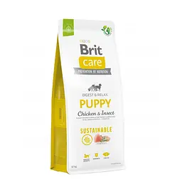 Сухий корм Brit Care Dog Sustainable Puppy для цуценят, з куркою та комахами 12 кг (арт.172171/558629)