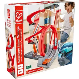 Автотрек Hape з паркінгом, ліфтом і вертолітним майданчиком (E3019A) - мініатюра 7