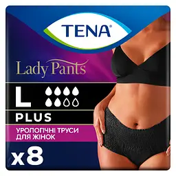 Урологічні труси для жінок Tena Lady Pants Plus Black L 8 шт.