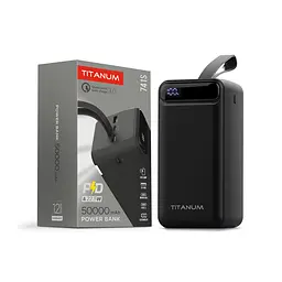 Павербанк 50000mAh TITANUM 741S 22.5W Black TITANUM (27531-000)