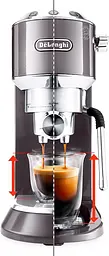 Кавоварка ріжкова Delonghi Dedica Arte EC 885 GY (EC885.GY) [78279] - мініатюра 5