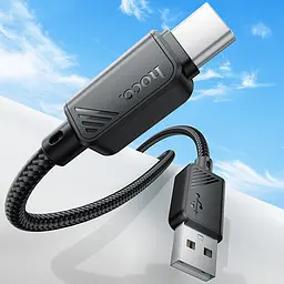 Дата кабель Hoco X113 Beneficio USB to Type-C (1m) Black - мініатюра 2