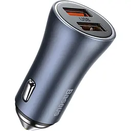 Автомобільний зарядний пристрій Baseus Golden Contactor Pro Dual Quick Charger U+U Gray (CCJD-A0G) [73371]