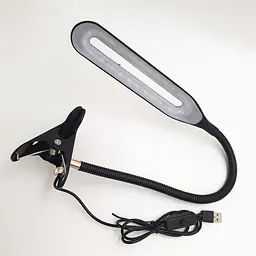Світлодіодна настільна USB-лампа гнучка на прищіпці 24 LED UKC XSD 206 чорна - мініатюра 2
