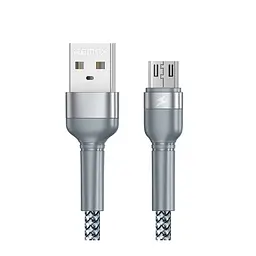 Кабель Remax Jany Series USB - micro USB, 1m Сріблястий (RC-124m) - мініатюра 6
