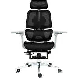 Офісне крісло GT Racer B-2450 White/Black [125571] - мініатюра 2