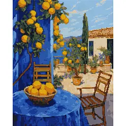 Алмазна мозаїка Santi Лимонний дворик, 40x50 см на підрамнику (956053)