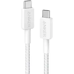 Кабель 322 USB-C to USB-C - 1.8m Nylon White Anker teh0022029