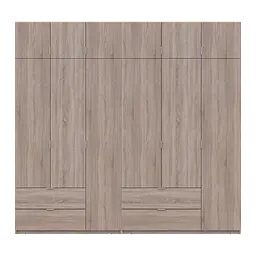 Розпашна Шафа для одягу Doros Лукас Дуб сонома 3+3 ДСП 255х50х240 (42005111) - мініатюра 4