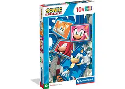 Пазл Clementoni SuperСolor: Команда Супер Соніка, Сонік (SuperСolor - Sonic the Hedgehog Puzzle - 104 pcs.), 104 ел. (25038)