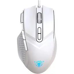 Дротова миша Jedel GM800 ігрова з RGB підсвічуванням білий