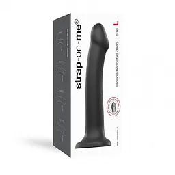 Фалоімітатор Strap-On-Me Dual Density L 19 см чорний - мініатюра 5