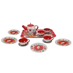 Дитячий набір посуду Bambi Tea set 620-C5 метал, 14 предметів - мініатюра 3