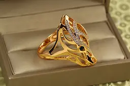 Кільце Xuping Jewelry Вовк охоронець р 21 золотисте - мініатюра 2
