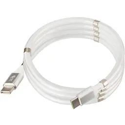 Кабель з магнітами Krazi Super KZ-UC001 Type-C/Type-C White - мініатюра 2