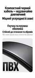 Кабель UGREEN L315 USB-C - USB-C USB4 40 Гбіт/с PD 240 Вт 0,12 м чорний (75176) - мініатюра 13