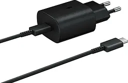 Мережевий зарядний пристрій Samsung 25W PD Power Adapter (with Type-C cable) Black (EP-TA800XBEGRU)