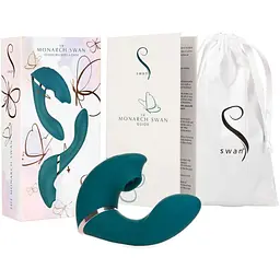 Вакуумний вібратор Swan The Monarch Swan Teal - мініатюра 7