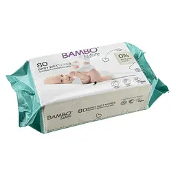 Вологі очисні, гіпоалергенні серветки Bambo Nature без запашників. 80 шт. Bambo Nature (6339) - мініатюра 3