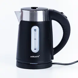 Электрочайник Sokany SK-0808B дисковый 1л черный (SK0808B)
