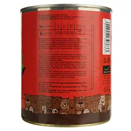 Вологий корм для собак Dolina Noteci Superfood з м'ясом яловичини та гусячим серцем 800 г - мініатюра 4