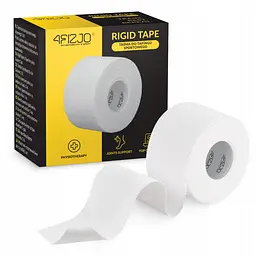 Стрічка кінезіологічна (кінезіо тейп) 4FIZJO Rigid Tape 3.8 см x 10 м жорстка White (P-5905973400817)